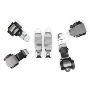 CHEVROLET CORVETTE 1972-1973 silver two passenger shoulder belt system dual retractors RETROBELT RB-7273V-SIL