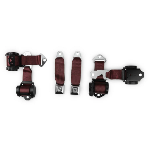 CHEVROLET CHEVROLET 1974-1977 maroon two passenger shoulder belt system dual retractors RETROBELT RB-7477V-MAR