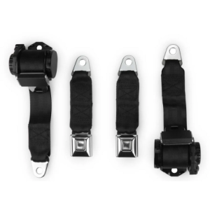 CHEVROLET CORVETTE 1978-1982 NOIR black two passenger shoulder belt system single retractors RETROBELT RB-7882V-BLK