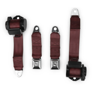 CHEVROLET CORVETTE 1978-1982 MARRON maroon two passenger shoulder belt system single retractors RETROBELT RB-7882V-MAR