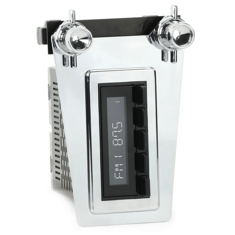 CHEVROLET CORVETTE 1963-1967 PLAQUE CHROME FACADE AUTORADIO + SUPPORT INTERIEUR TABLEAU DE BORD chrome plastic bezels and shaft