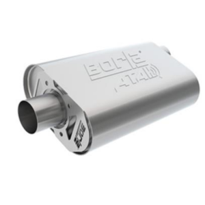 63.5 mm 2.5 pouces SILENCIEUX D’ÉCHAPPEMENT ATAK INOX ENTREE COTE ET SORTIE CENTRE Crate304 Stainless Steel 2.5 Inch Muffler BOR