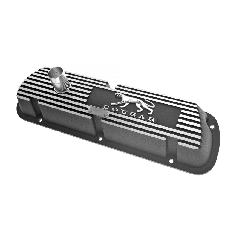 MERCURY COUGAR 1967-197 PAIRE DE CACHE CULBUTEURS ALUMINIUM valve covers cougar aluminium pair letters SCOTT DRAKE 6A582-CO