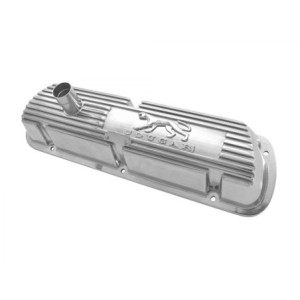 MERCURY COUGAR 1967-1973 PAIRE DE CACHE CULBUTEURS ALUMINIUM POLI valve covers cougar aluminium polished pair letters SCOTT DRAK