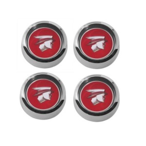 MERCURY COUGAR 1967-1968 Magnum hub caps set red SCOTT DRAKE C7WY-1130-RD