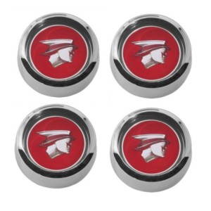 MERCURY COUGAR 1967-1968 Original hub caps set red SCOTT DRAKE C7WY-1130-RED
