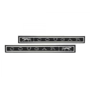 MERCURY COUGAR 1967-1968 EMBLEMES DE QUART DE PANNEAUX COUGAR Quarter Emblems Pair SCOTT DRAKE C7WY-6528818/9A