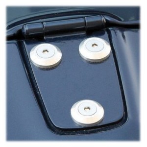 JEEP WRANGLER 1997-2006 TJ SET DE VIS ET BOULON POUR CAPOT External hood hardware set SCOTT DRAKE JP-120010-BL