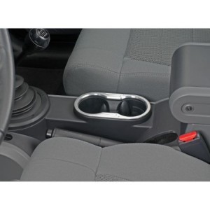 JEEP WRANGLER 2007-2008 UNLIMITED JK CONTOUR DE PORTE GOBELET ALUMINIUM Cup holder bezel SCOTT DRAKE JP-180005-BL