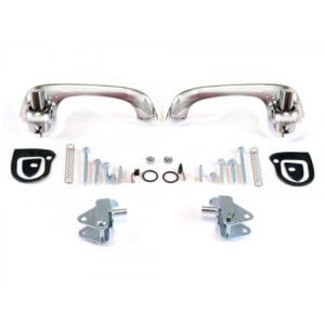 FORD MUSTANG 1967-1968 KIT DE POIGNEES DE PORTE CHROME POLI QUALITE SHOW Show quality door handles polished chrome SCOTT DRAKE C