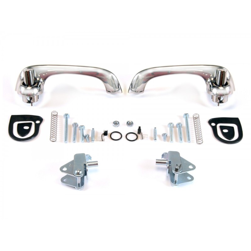 FORD MUSTANG 1967-1968 KIT DE POIGNEES DE PORTE CHROME POLI QUALITE SHOW Show quality door handles polished chrome SCOTT DRAKE C