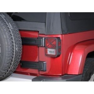JEEP 2007-2014 PAIRE DE GRILLES DE FEU ARRIERES Tail Lamp Guards black pair SCOTT DRAKE JP-190007-BK
