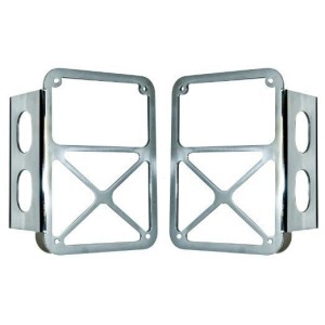 JEEP 2007-2014 JK PAIRE DE GRILLES DE FEU ARRIERES INOX Tail Lamp Guards Stainless pair SCOTT DRAKE JP-190007-SS