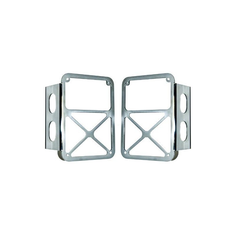 JEEP 2007-2014 JK PAIRE DE GRILLES DE FEU ARRIERES INOX Tail Lamp Guards Stainless pair SCOTT DRAKE JP-190007-SS
