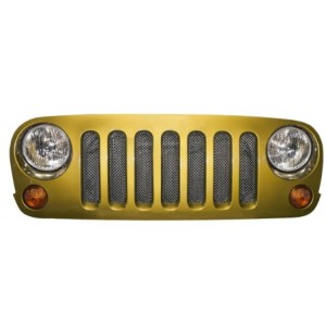 JEEP 2007-2015 JK INSERTS DE GRILLE INOX AVEC FINITION CHROME Mesh Grille stainless with Chrome Finish SCOTT DRAKE JP-190010-C