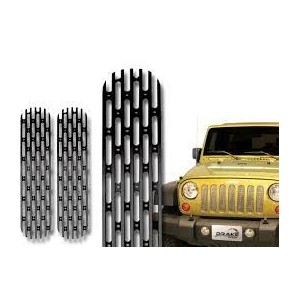 JEEP 1997-2006 TJ INSERTS DE GRILLE NOIR Grille Inserts Black SCOTT DRAKE JP-190018-BLACK
