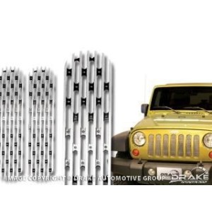 JEEP 1997-2006 TJ INSERTS DE GRILLE POLI Grille Inserts Polished SCOTT DRAKE JP-190018-POLSH