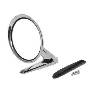 FORD MUSTANG 1965-1966 MIROIR EXTERIEUR RETROVISEUR UNIVERSEL GAUCHE CONDUCTEUR OU DROIT PASSAGER CHROME QUALITE SHOW Outside mi