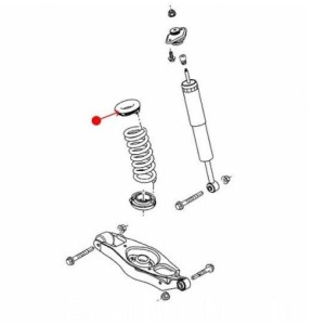 DODGE CHALLENGER 2008-2019 COUPELLE DE SUSPENSION AVANT SUPÉRIEURE MOPAR Replacement Coil Spring Isolators and Spacers 4895372AA