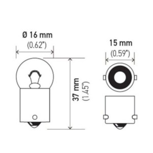 DODGE CHARGER 1966-1974 LOT DE 2 AMPOULES POUR ÉCLAIRAGE DE PLAQUE OU D’ÉCLAIRAGE LATÉRAL AVANT License Plate Light Bulb or Side