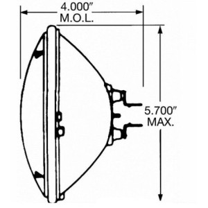 DODGE CHARGER 1966-1974 OPTIQUE AMPOULE DE FEUX DE ROUTE PHARE Wagner Halogen Sealed Beams H5001 (vendu à l'unité)