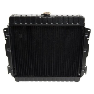 DODGE CHARGER 1968-1973 L6 225 V8 318 340 RADIATEUR STYLE ORIGINE 2 RANGÉES EN CUIVRE/LAITON FINITION NOIR POUR BOITE AUTOMATIQU