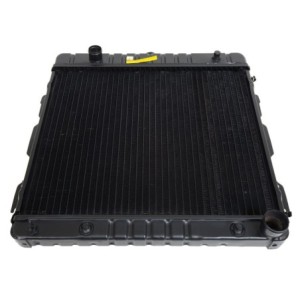 DODGE CHARGER 1968-1973 L6 225 V8 318 340 RADIATEUR STYLE ORIGINE 2 RANGÉES EN CUIVRE/LAITON FINITION NOIR POUR BOITE AUTOMATIQU