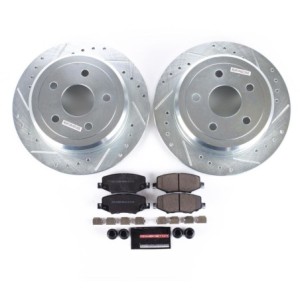 JEEP WRANGLER 2007-2018 V6 220 231 KIT COMPLET FREIN SPORT AVANT ET ARRIÈRE AVEC DISQUES RAINURES ET PERCES ET ÉTRIERS PowerStop