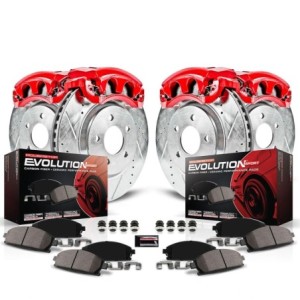 JEEP WRANGLER 2007-2018 V6 220 231 KIT COMPLET FREIN SPORT AVANT ET ARRIÈRE AVEC DISQUES RAINURES ET PERCES ET ÉTRIERS PowerStop