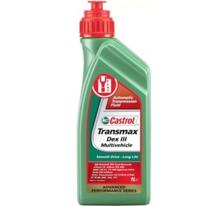 Castrol Transmax Dex III Multivéhicule remplace ATF TQ DIII (Dexron 3) et ATF DEX II huile boite de vitesses 1 Litre