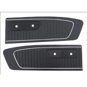 FORD MUSTANG 1964-1965 PAIRE DE PANNEAUX DE PORTE STANDARD NOIR standard door panels black SCOTT DRAKE C5ZZ-65239423BK