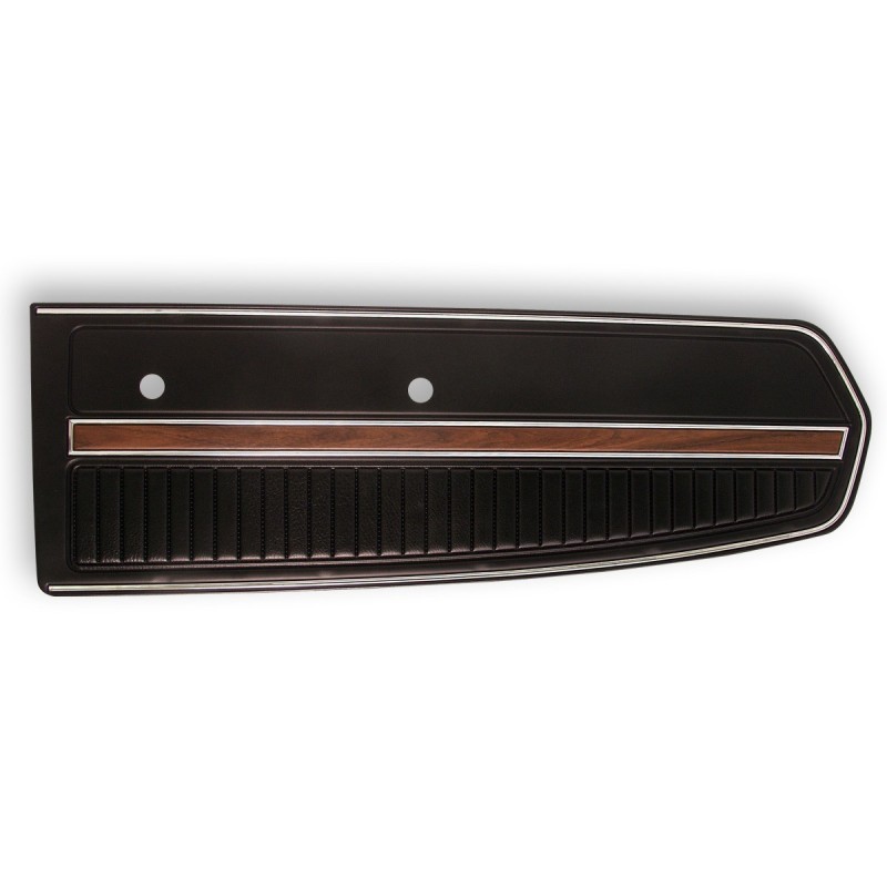 FORD MUSTANG 1968 PAIRE DE PANNEAUX DE PORTE DELUXE NOIR Deluxe door panels Black SCOTT DRAKE C8ZZ65239423BKD