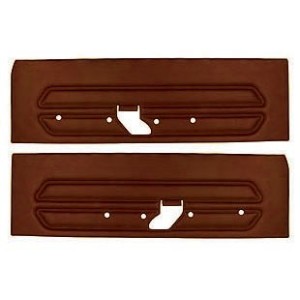FORD MUSTANG 1969 PAIRE DE PANNEAUX DE PORTE STANDARD ROUGE FONCE Standard door panels dark red SCOTT DRAKE C9ZZ-65239423DR