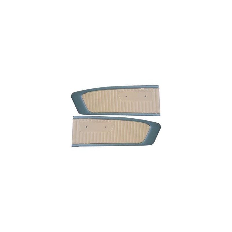 FORD MUSTANG 1965 PAIRE DE PANNEAUX DE PORTE BLEU BLANC Door panels blue white SCOTT DRAKE C5ZZ65239423B/W