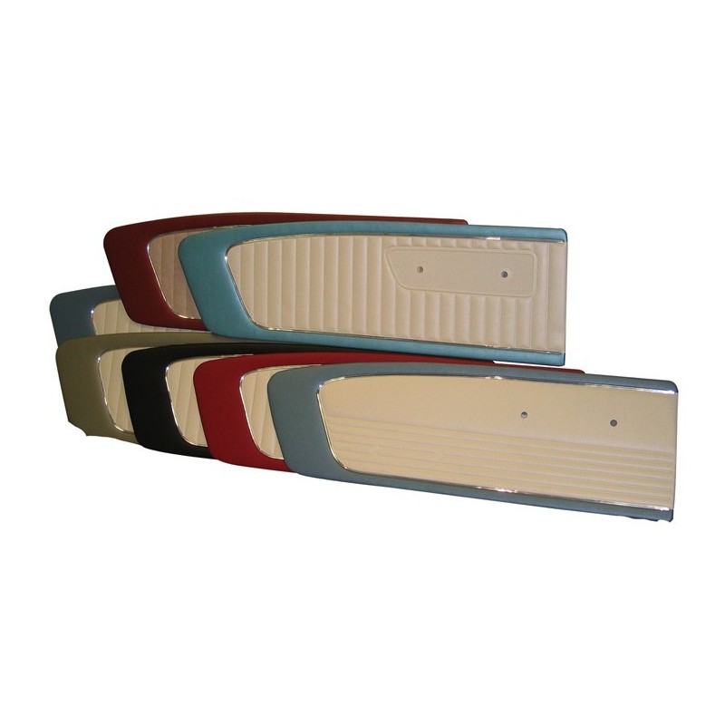 FORD MUSTANG 1966 PAIRE DE PANNEAUX DE PORTE BLEU CLAIR BLANC Door panels light blue white SCOTT DRAKE C6ZZ65239423LBW