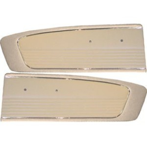 FORD MUSTANG 1966 PAIRE DE PANNEAUX DE PORTE PARCHEMIN BLANC Door panels parchment white SCOTT DRAKE C6ZZ65239423P-W