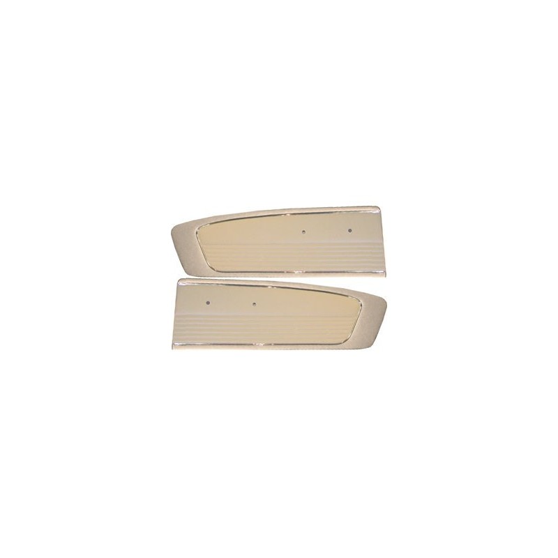 FORD MUSTANG 1966 PAIRE DE PANNEAUX DE PORTE PARCHEMIN BLANC Door panels parchment white SCOTT DRAKE C6ZZ65239423P-W