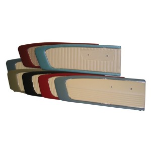 FORD MUSTANG 1966 PAIRE DE PANNEAUX DE PORTE PARCHEMIN BLANC Door panels parchment white SCOTT DRAKE C6ZZ65239423P-W