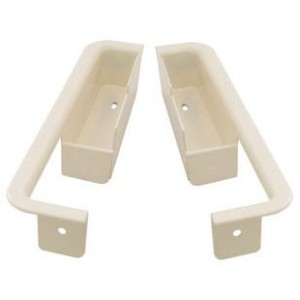 FORD MUSTANG 1969-1970 (debut 1970 uniquement) PAIRE DE CREUX D ACCOUDOIR PASSAGER ET CONDUCTEUR BLANC Deluxe door cups white pa