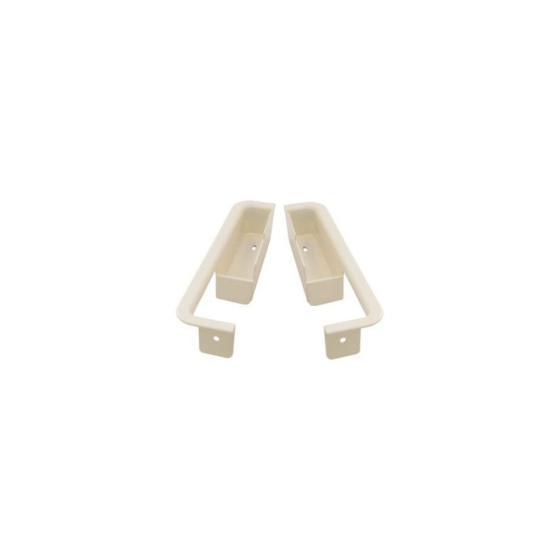 FORD MUSTANG 1969-1970 (debut 1970 uniquement) PAIRE DE CREUX D ACCOUDOIR PASSAGER ET CONDUCTEUR BLANC Deluxe door cups white pa