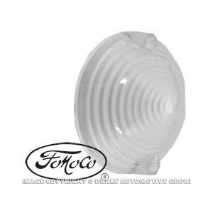 FORD MUSTANG 1964 COMPATIBLE 1965-1966 CABOCHON DE FEUX DE PARKING AVANT LOGO FOMOCO lamp lens white concours SCOTT DRAKE C5ZZ-1