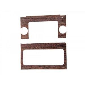 FORD MUSTANG 1969-1970 CACHE RADIO ET CHAUFFAGE STYLE BOIS radio and heater bezel inserts SCOTT DRAKE WG-130-V