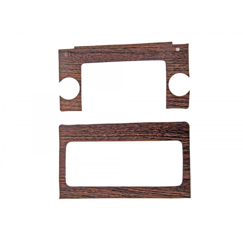 FORD MUSTANG 1969-1970 CACHE RADIO ET CHAUFFAGE STYLE BOIS radio and heater bezel inserts SCOTT DRAKE WG-130-V