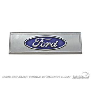 FORD MUSTANG 1967-1973 EMBLEME ALU DE SEUIL DE PORTE Door Sill Scuff Plate Emblem (Blue) SCOTT DRAKE C7ZZ-6513208-T (vendu a l'u