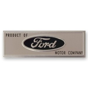 FORD MUSTANG 1964-1966 EMBLEME ALU DE SEUIL DE PORTE NOIR Door Sill Scuff Plate Emblem (Black) SCOTT DRAKE C5ZZ-6513208-T (vendu