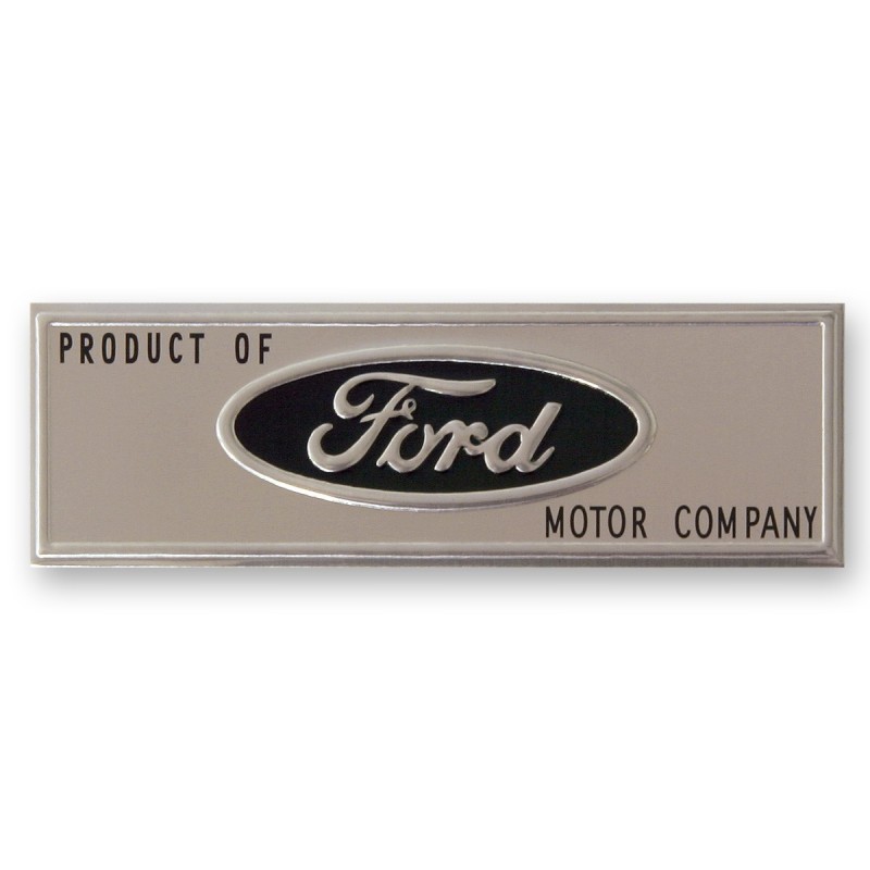 FORD MUSTANG 1964-1966 EMBLEME ALU DE SEUIL DE PORTE NOIR Door Sill Scuff Plate Emblem (Black) SCOTT DRAKE C5ZZ-6513208-T (vendu