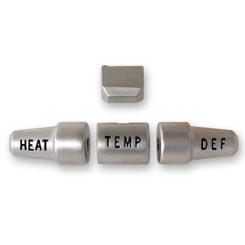 FORD MUSTANG 1964-1966 BOUTONS DE COMMANDE DE CHAUFFAGE SATIN heater knob set satin SCOTT DRAKE C5DZ-18519-KS