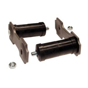 90 MM (ENTRAXE) FORD MUSTANG 1966-1973 DOUBLE LIGNE D ECHAPPEMENT MANILLE JUMELLE DE LAME shackle kit gray dual exhaust 1/2inch
