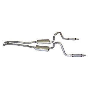 FORD MUSTANG 1965-1966 V8 LIGNE D ECHAPPEMENT POUR GT ECHAPPEMENT DE 2 POUCES AVEC RESONATEUR PAS EN H exhaust GT system 2 inch