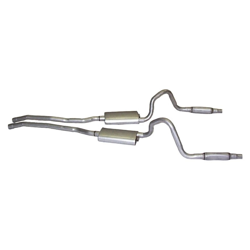 FORD MUSTANG 1965-1966 V8 LIGNE D ECHAPPEMENT POUR GT ECHAPPEMENT DE 2 POUCES AVEC RESONATEUR PAS EN H exhaust GT system 2 inch